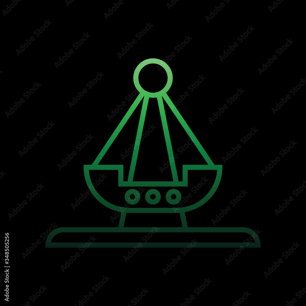 Poster swing boat nolan icon. simple thin line, outline vector of carnival and amusement icons for ui and u