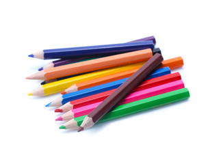 Color pencils isolated on white