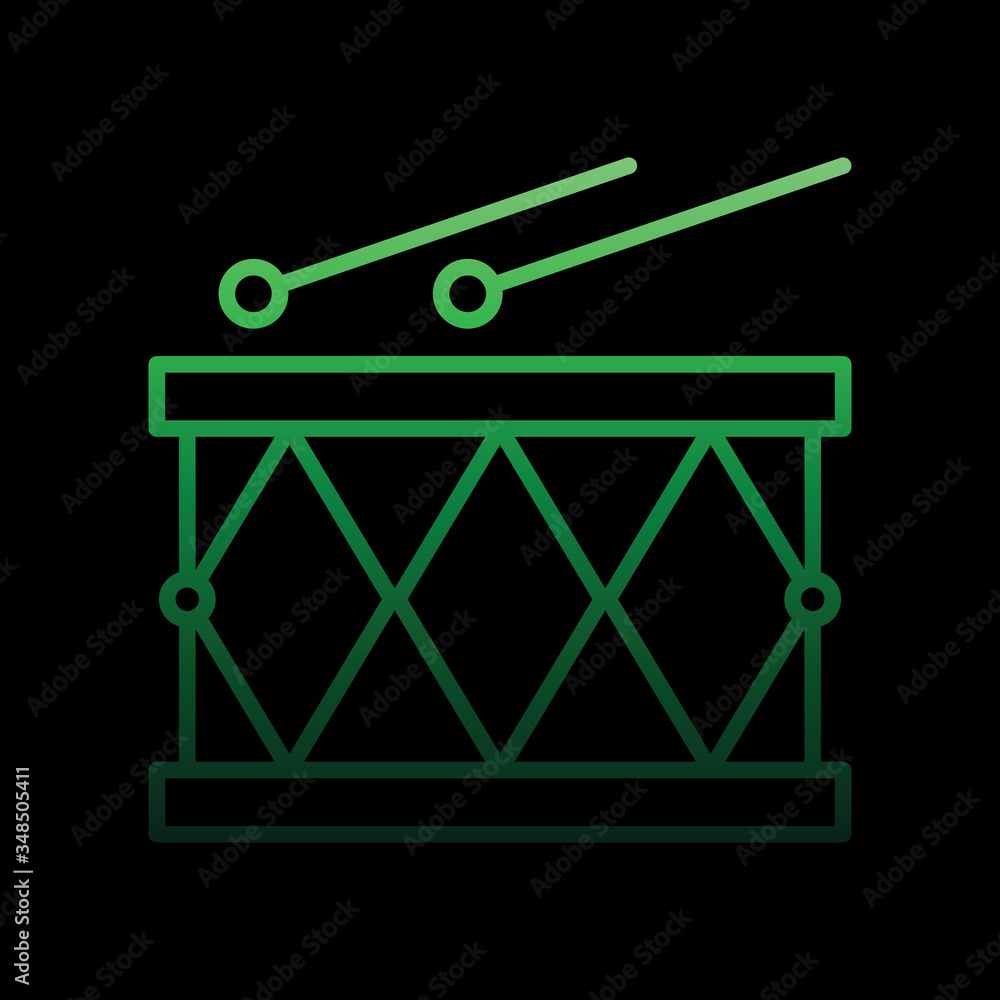 Poster drums nolan icon. simple thin line, outline vector of carnival and amusement icons for ui and ux, we
