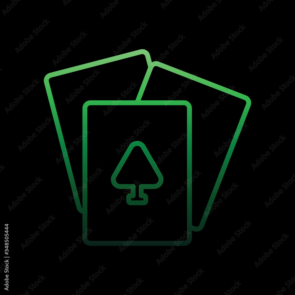 Poster playing card nolan icon. simple thin line, outline vector of carnival and amusement icons for ui and