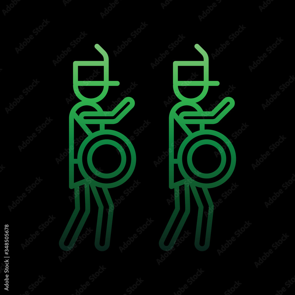Poster marching band, drums nolan icon. simple thin line, outline vector of carnival and amusement icons fo