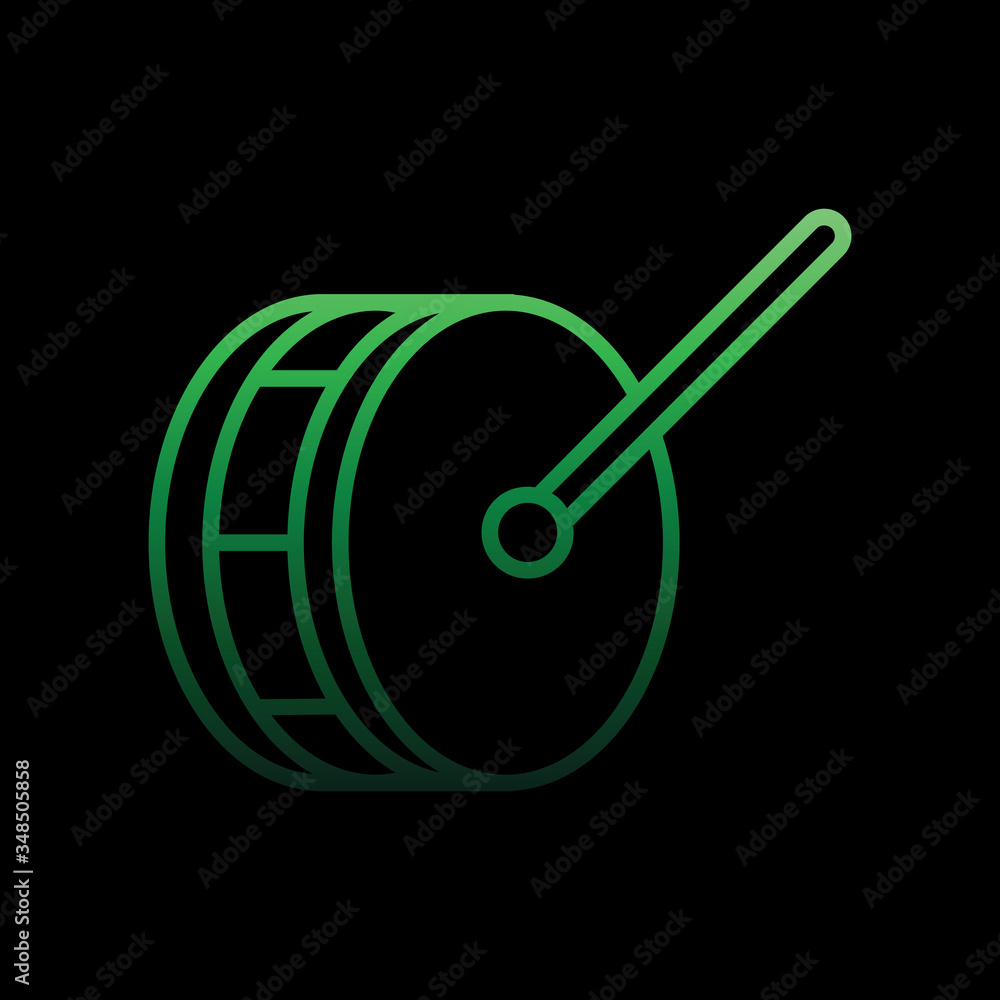 Poster drums nolan icon. simple thin line, outline vector of carnival and amusement icons for ui and ux, we
