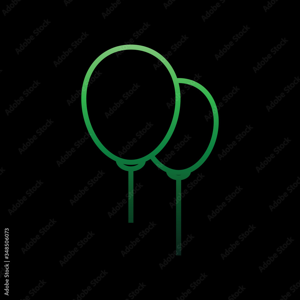 Poster balloons nolan icon. simple thin line, outline vector of carnival and amusement icons for ui and ux,