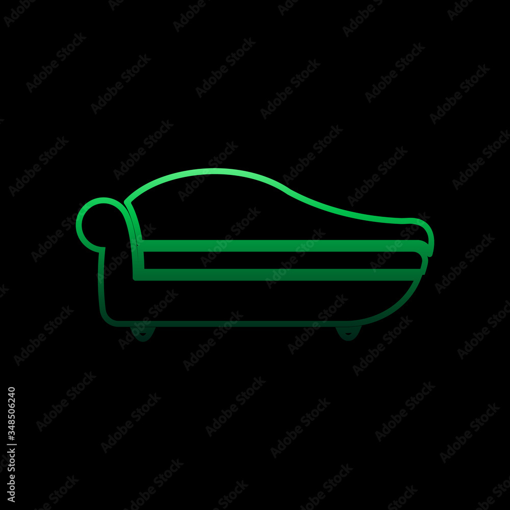 Poster modern sofa nolan icon. simple thin line, outline vector of furniture icons for ui and ux, website o