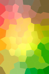 Abstract illustration of green, orange, pink, red, yellow Big Hexagon background