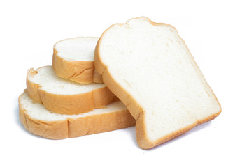 sliced bread isolated on white background