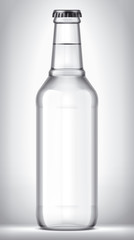 Glass Bottle on background. 