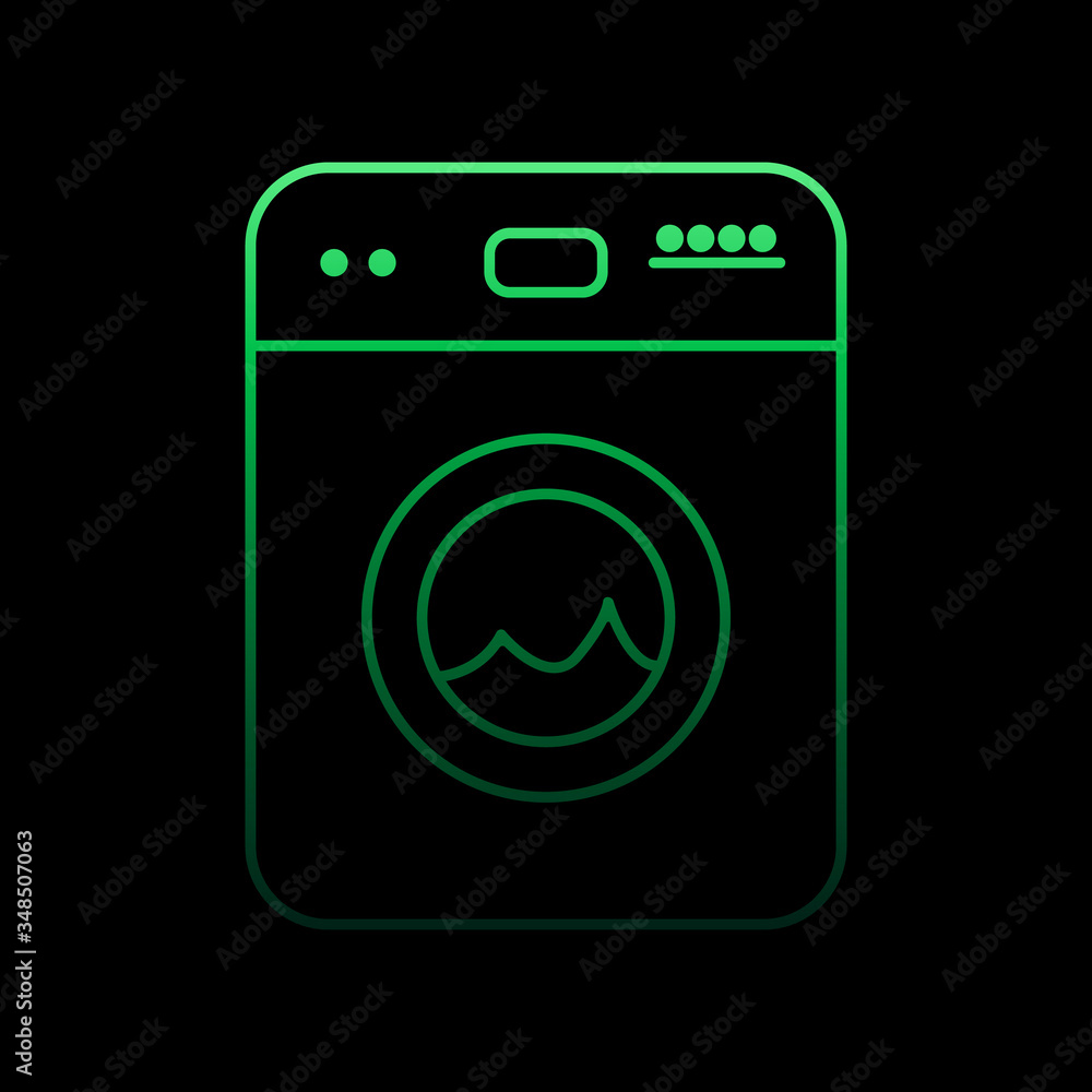 Poster washing machine nolan icon. simple thin line, outline vector of furniture icons for ui and ux, websi