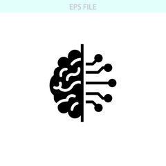 Artificial intelligence icon. EPS vector file