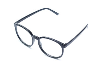Black Eye Glasses Isolated on White