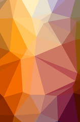 Illustration of abstract Orange, Yellow vertical low poly background. Beautiful polygon design pattern.
