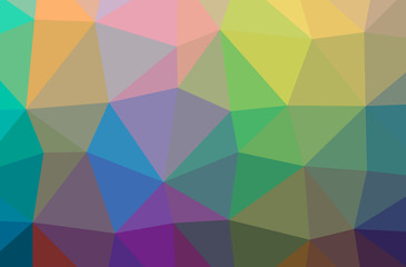 Illustration of abstract Blue, Green, Orange, Red, Yellow horizontal low poly background. Beautiful polygon design pattern.