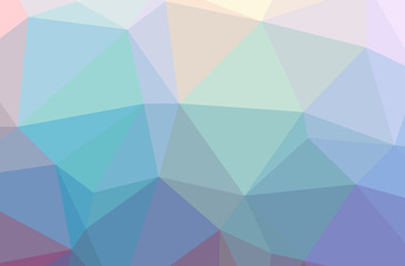 Illustration of abstract Blue, Green And Purple horizontal low poly background. Beautiful polygon design pattern.