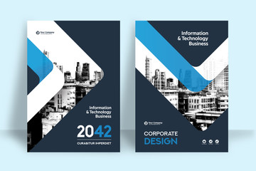 City Background Business Book Cover Design Template