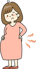 腰痛に悩む妊婦