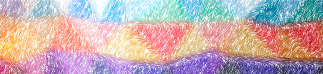 Abstract illustration of blue, orange, purple Abstract Color Pencil background