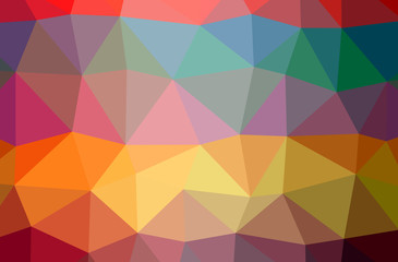 Illustration of abstract Orange, Pink, Purple, Red horizontal low poly background. Beautiful polygon design pattern.