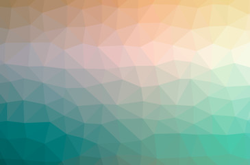 Obraz premium Illustration of abstract Blue, Green And Yellow horizontal low poly background. Beautiful polygon design pattern.