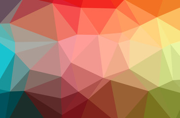 Fototapeta premium Illustration of abstract Blue, Orange, Pink, Red, Yellow horizontal low poly background. Beautiful polygon design pattern.