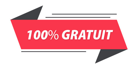 100% gratuit bannière