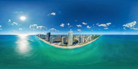 Sunny Isles Beach Aerial 360 panorama Miami Beach