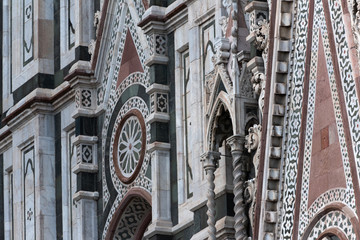Naklejka premium Architectural detail, Florence Cathedral of Saint Mary of the Flowers. World Heritage Site