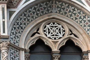 Architectural detail, Florence Cathedral of Saint Mary of the Flowers. World Heritage Site
