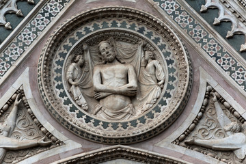 Architectural detail, Florence Cathedral of Saint Mary of the Flowers. World Heritage Site