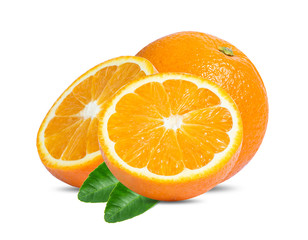 Orange fruit. Orang slice isolate on white background