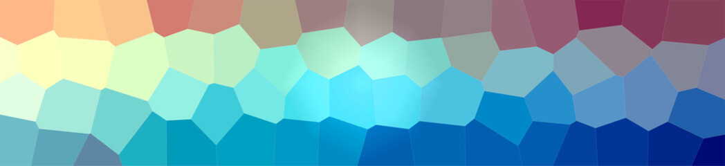 Abstract illustration of blue, green, yellow and red Big Hexagon background