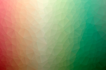 Fototapeta premium Illustration of abstract Green, Pink, Red, Yellow horizontal low poly background. Beautiful polygon design pattern.