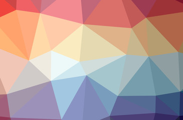 Illustration of abstract Orange, Purple horizontal low poly background. Beautiful polygon design pattern.