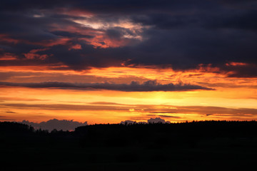 Fototapeta na wymiar Sonnenuntergang Panorama