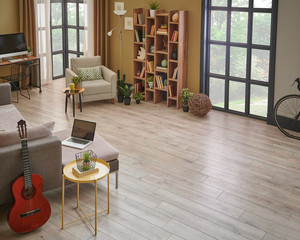 Brown living room, interior decor and carpet detail style.
