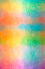 Abstract illustration of blue, green, orange, yellow Wax Crayon background