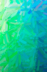 Abstract illustration of blue and green Oil Paint with big brush background