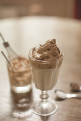 Iced Dalgona Coffee, a trendy fluffy creamy whipped coffee