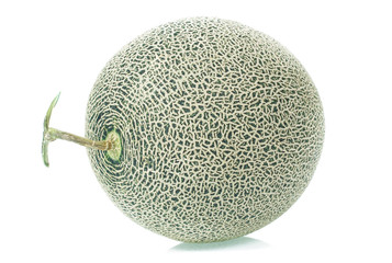 green melon isolated on white background
