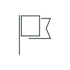 Flag icon, vector line icon on white background