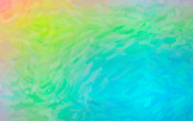 Fototapeta na wymiar Lovely abstract illustration of pink, green and blue Oil painting with dry brush paint. Beautiful background for your design.