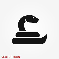 Snake vector icon, animal symbol isolated on background.