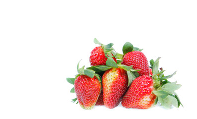 copy space strawberry isolated