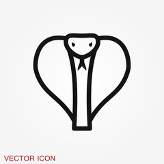 Snake vector icon, animal symbol isolated on background.