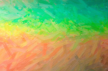 Illustration of green, blue, pink Bristie Brush Oil Paint paint background, digitally generated.