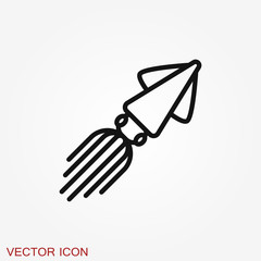 Squid icon. Abstract squid on background. Vector illustration