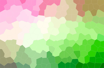 Abstract illustration of green, purple, red Middle size Hexagon background