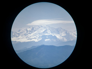 Mont Blanc Mountain in the French Alps. Close-up.
