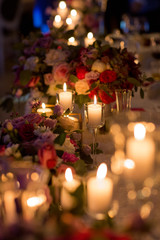 wedding table with candles