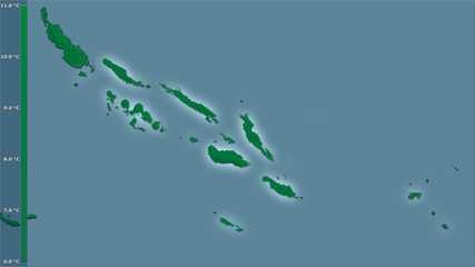 Solomon Islands, annual range - light glow