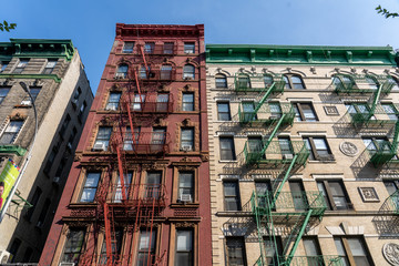 Buildings with Fire Escape in Manhattan, NYC